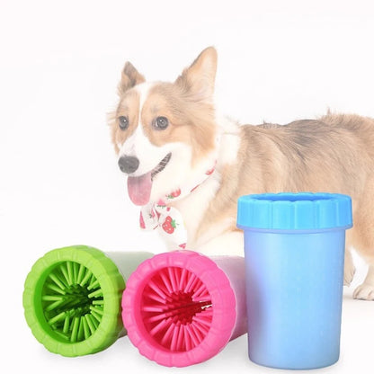 Soft Silicone Pet Paw Washing Cup – Portable Cleaner for Cats and Dogs.