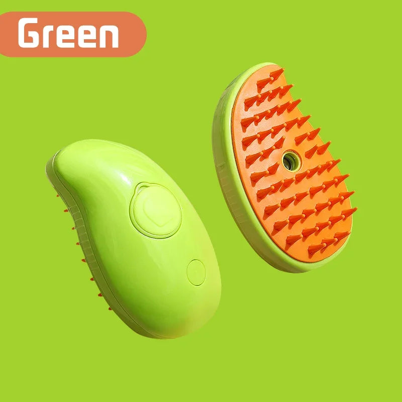 3-in-1 Cat and Dog Spray Massage Brush with steam and adaptable features